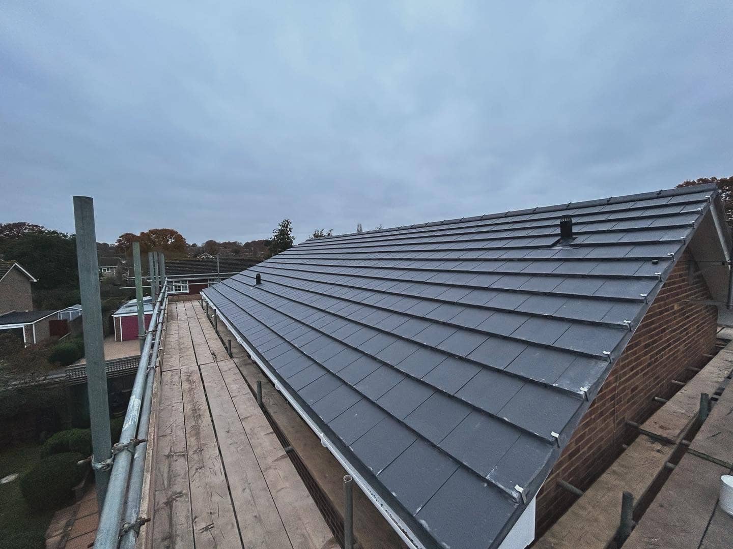 Pitched roof installation by Cornerstone Roofing in Sussex