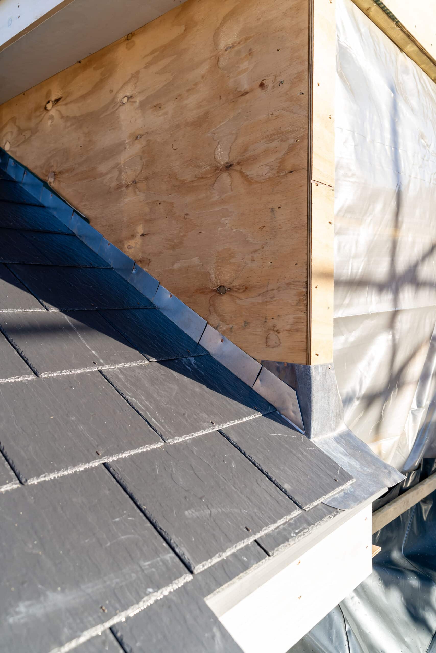 Lead flashing and weatherproofing detail by Cornerstone Roofing